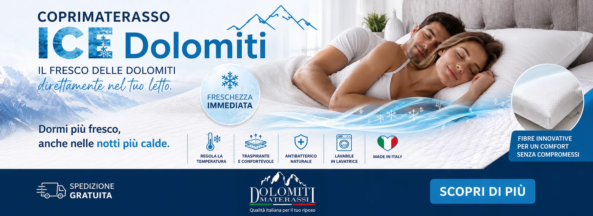 Coprimaterasso ICE Dolomiti fresco